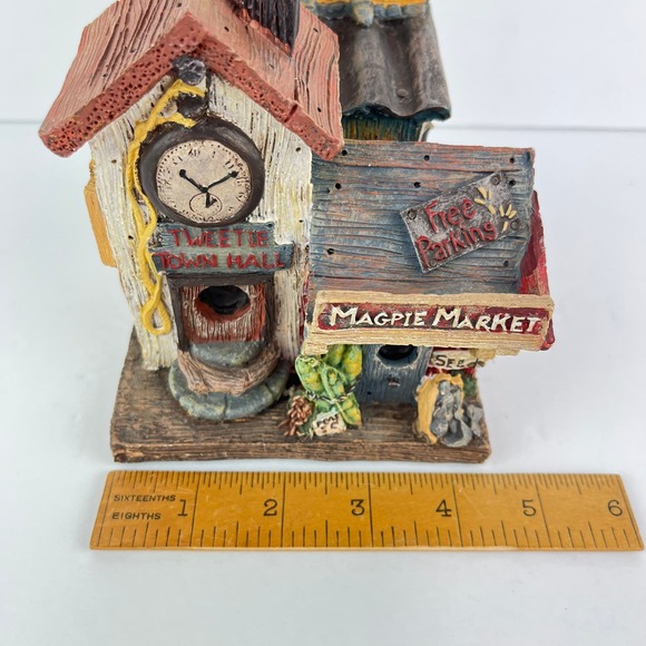 FIGI Graphics Town Square Birdhouse Tweetie Town Hall Composite Miniature - Picture 6 of 6